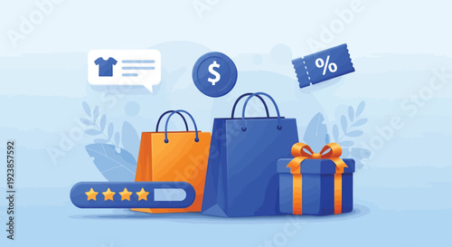Online Shopping Experience with Discount Offers and Customer Reviews