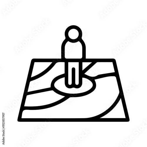 User Standing on Map Icon