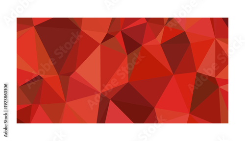 Orange red abstract geometric rumpled triangular low poly style illustration graphic background. Raster polygonal design for your business.