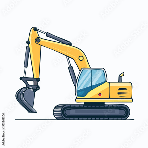 Excavator Heavy Equipment Icon