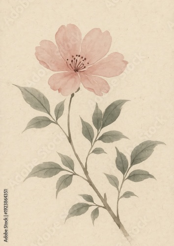 Delicate watercolor floral illustration.