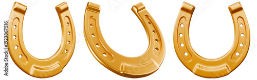 Foto Gold horseshoes set