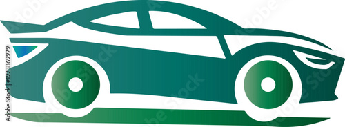 A sleek and modern sports car with a dynamic and aerodynamic design Vector, illustration