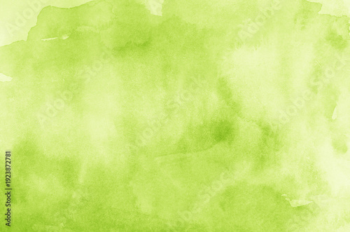 Hand painted green watercolor background.