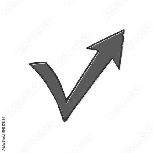 Unbreakable V-Shaped Recovery Arrow_gray scale_simple