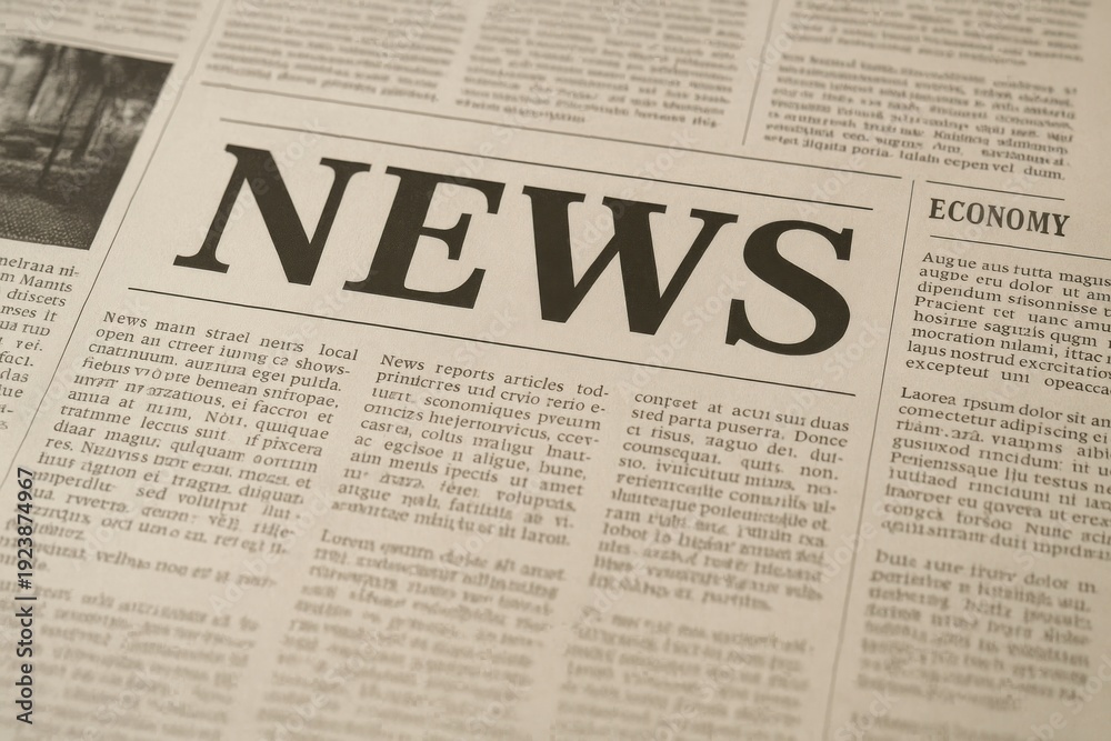 Obraz premium Vintage newspaper front page layout.