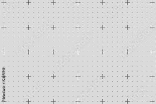 Technical plus sign grid pattern featuring large and small crosses for measurement and drafting background design