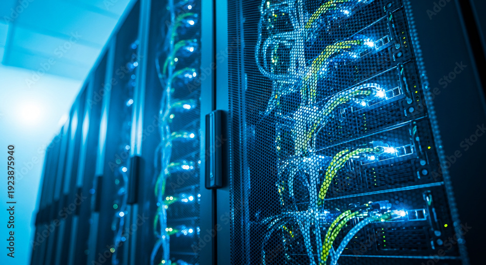 custom made wallpaper toronto digitalRows of High-Tech Server Racks in a Data Center