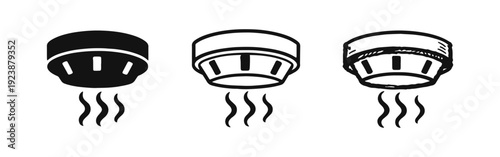 Hand Dryer or Air Blower Icon Set for Public Restrooms and Hygiene