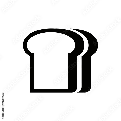 Simple Icon of Two Slices of Bread.