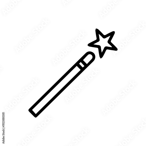Magic wand with a star icon