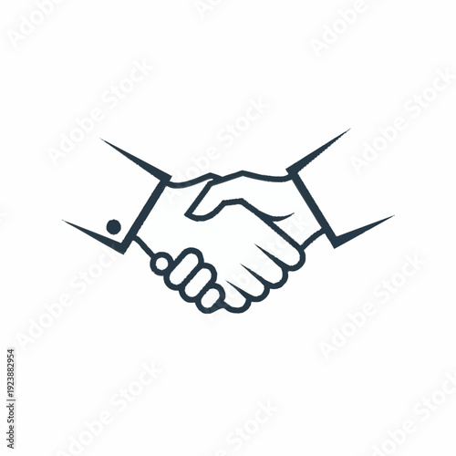 Business handshake icon representing agreement and partnership.