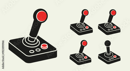 Retro Video Game Joysticks: Vintage Controller Collection and Single Unit