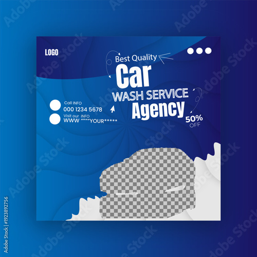 Best Quality Car Wash Service Agency Social Media Post Banner Design Templates.