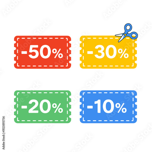 Coupons 3D set icons vector
Vector set of 3D colored isolated icons