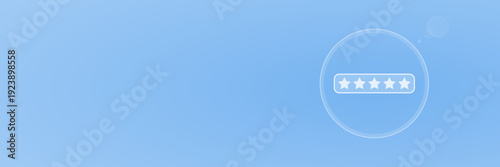Header mit Sterne Icon blau Vektor svg unter 60 kB copy space