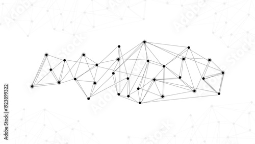 Abstract geometric network with connected dots and lines, Minimalist plexus design for technology and data concepts, Digital communication background with futuristic mesh structure, Modern black 