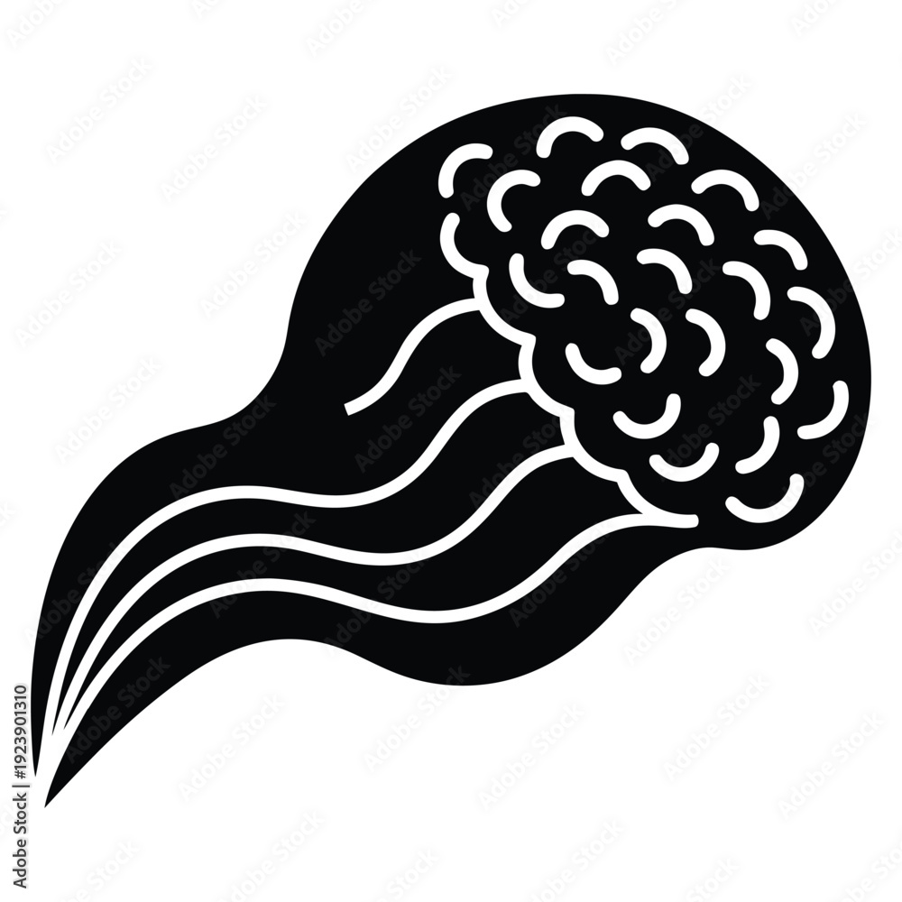 Fototapeta premium Premium Futuristic AI Brain Technology Icon