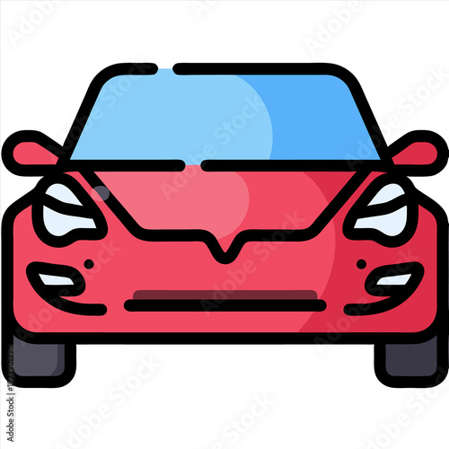 red car vector illustration