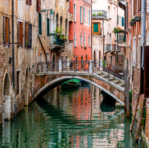 Wallpaper Mural Venice Architecture: Bridge Over Canal And Old Houses Torontodigital.ca
