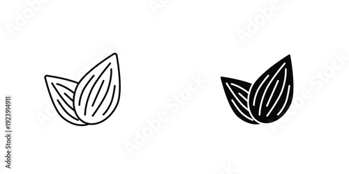 Almond icon graphic design vector symbols. Best for Graphics
