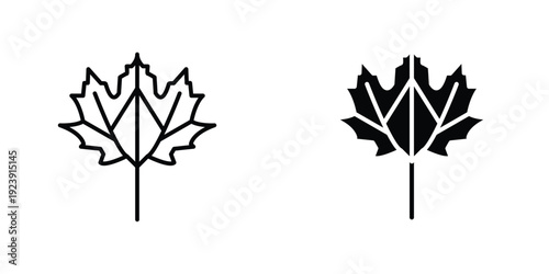Autumn leaf canadian icon graphic design vector symbols. Best for Graphics