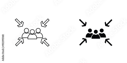 Assembly point icon graphic design vector symbols. Best for Graphics