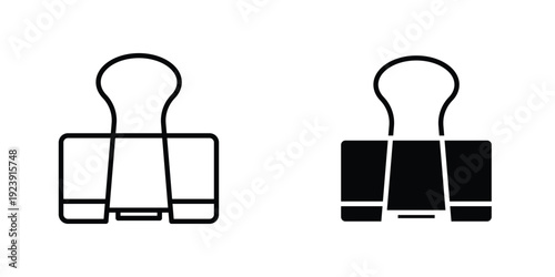 Binder clip icon graphic design vector symbols. Best for Graphics