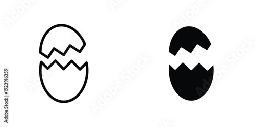 Broken egg icon graphic design vector symbols. Best for Graphics