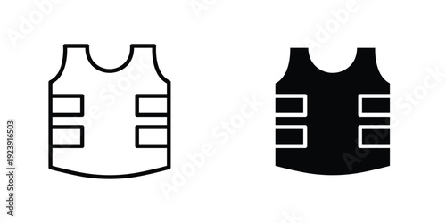 Bulletproof vest icon graphic design vector symbols. Best for Graphics