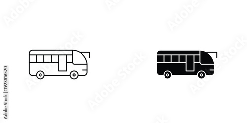 Bus coach icon graphic design vector symbols. Best for Graphics