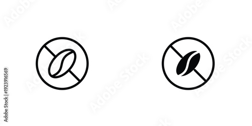 Caffeine free icon graphic design vector symbols. Best for Graphics