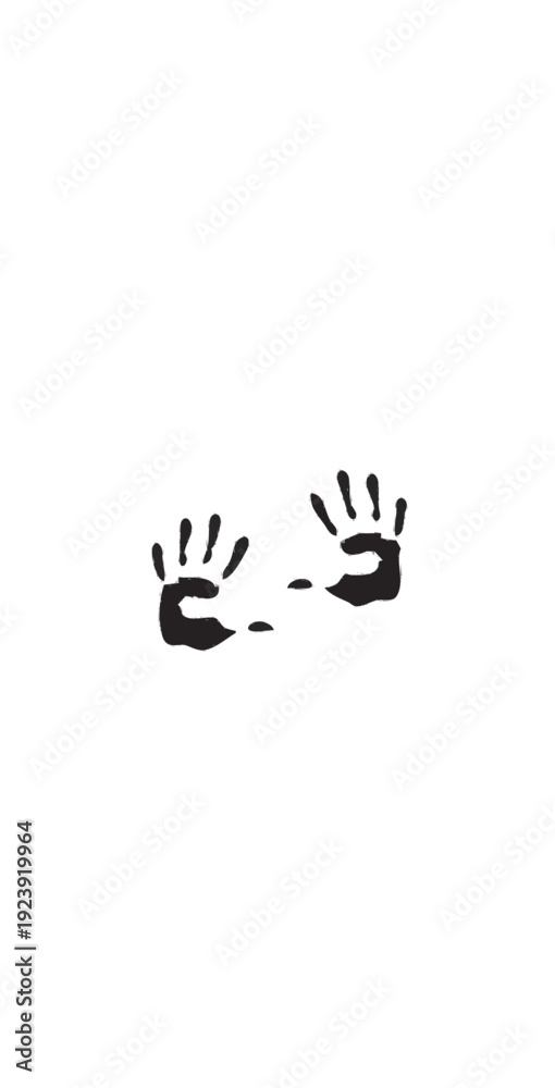 Obraz premium human hand with black and white background vector