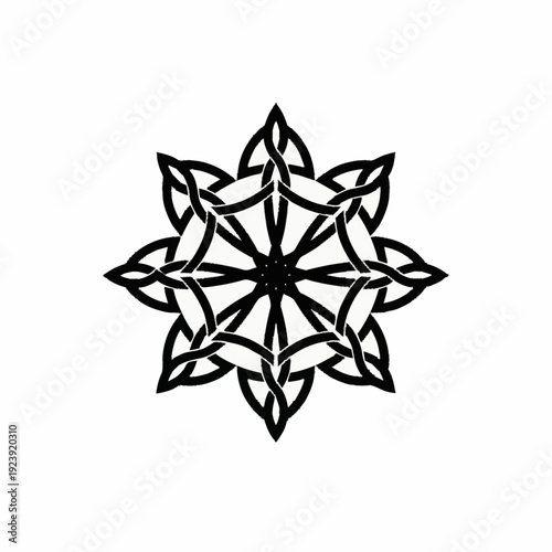 Intricate Celtic Knot Starburst Design.