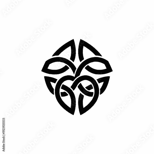 Intricate Celtic Knot Symbol Abstract Design.