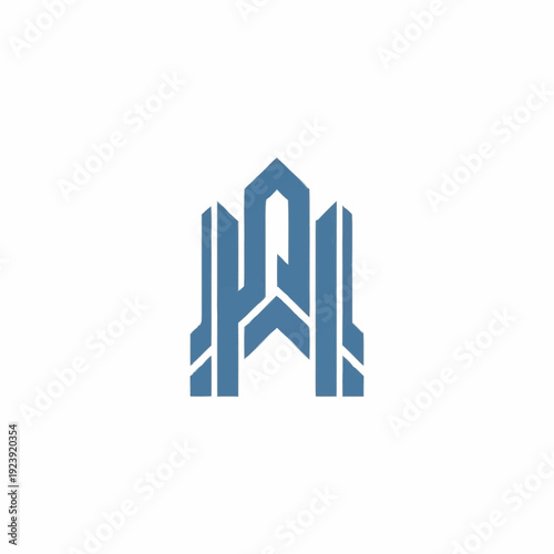 Modern Abstract Geometric Building Logo Design.