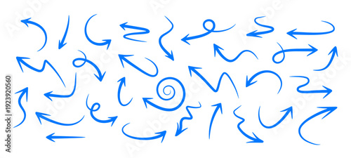 Cartoon cursor and directional arrow with hand-drawn flair. Horizontal motion graphic with playful style.