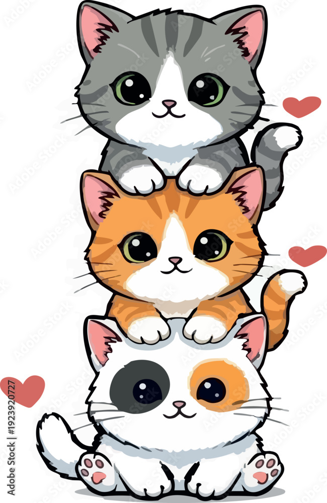 Obraz premium 3 cute cats