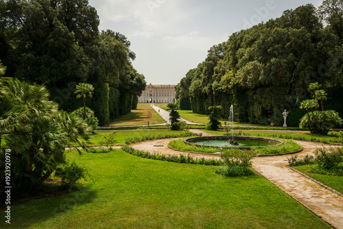 Fotografie Caserta, Campania Italy. The Royal Palace of Caserta. The Gardens