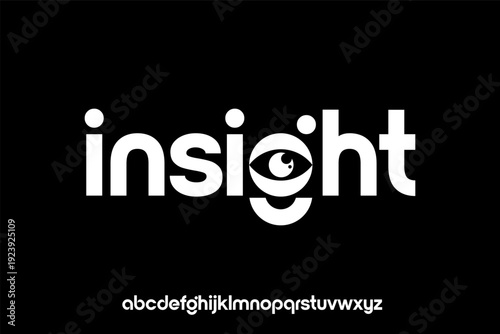 Canvas-taulu Insight wordmark logo with eye symbol in the middle.