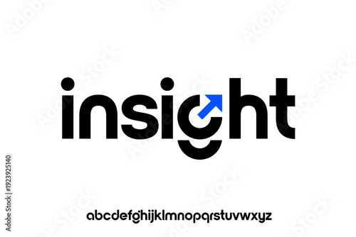 Insight Logo Design with Upward Arrow Symbol.