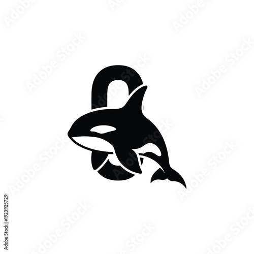 Illustration of orca whale 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 swimming in ocean waters with sleek design