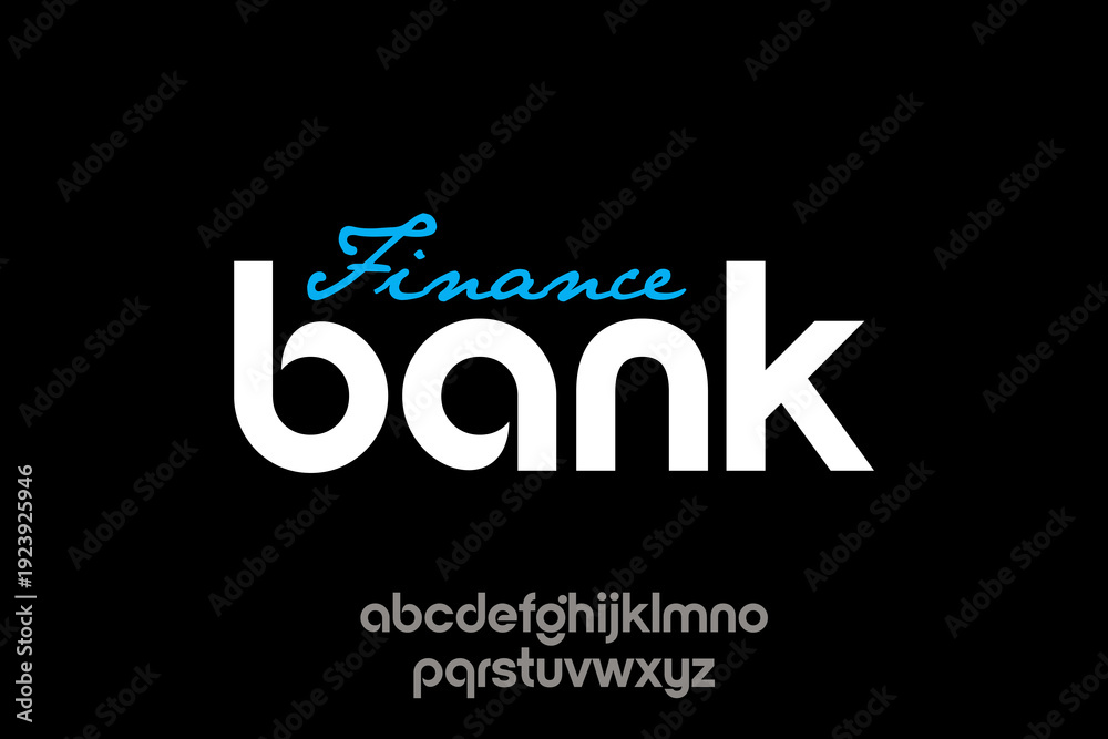 Obraz premium Finance Bank Logo Typography Design.