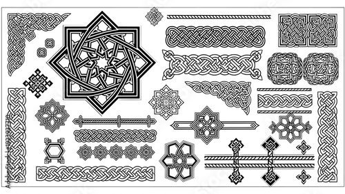 Ornament frame with vintage certificate design elements