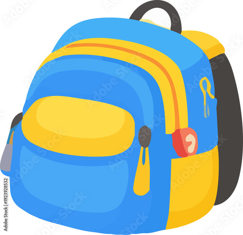 배낭,파랑,노랑,귀여운,캐주얼,새학기,초등학교,학생,가방,책가방,학용품,초등학생