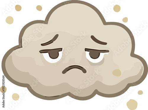 구름,슬픔,표정,귀여운,회색,황사,미세먼지,흐린 날씨,먹구름,공기