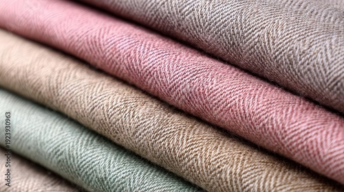 Soft, Textured Fabric Layers in Pastel Hues