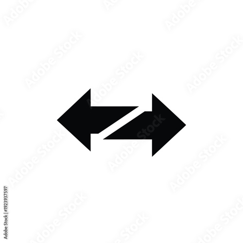 Black arrows pointing opposite directions signs