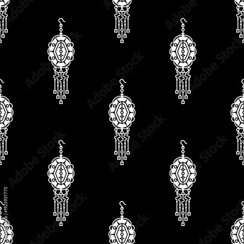Earrings Icon Seamless Pattern, Earrings Jewellery, Jewelry