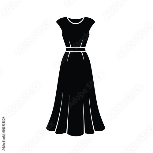 Black dress with white trim fashion